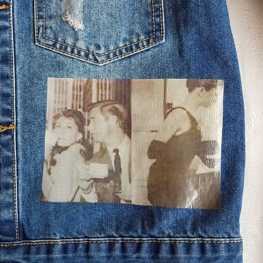 Adore Be Boys Photo Patchwork Denim Jacket - Picture 7 of 10